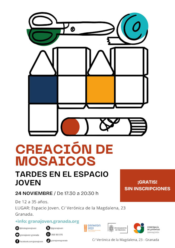 ©Ayto.Granada: Enredate: Tardes en el Espacio Joven - CREACIN MOSAICOS 